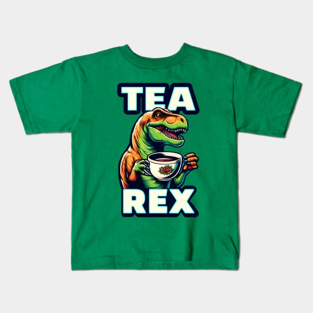 Tea Rex Kids T-Shirt by TeTreasures